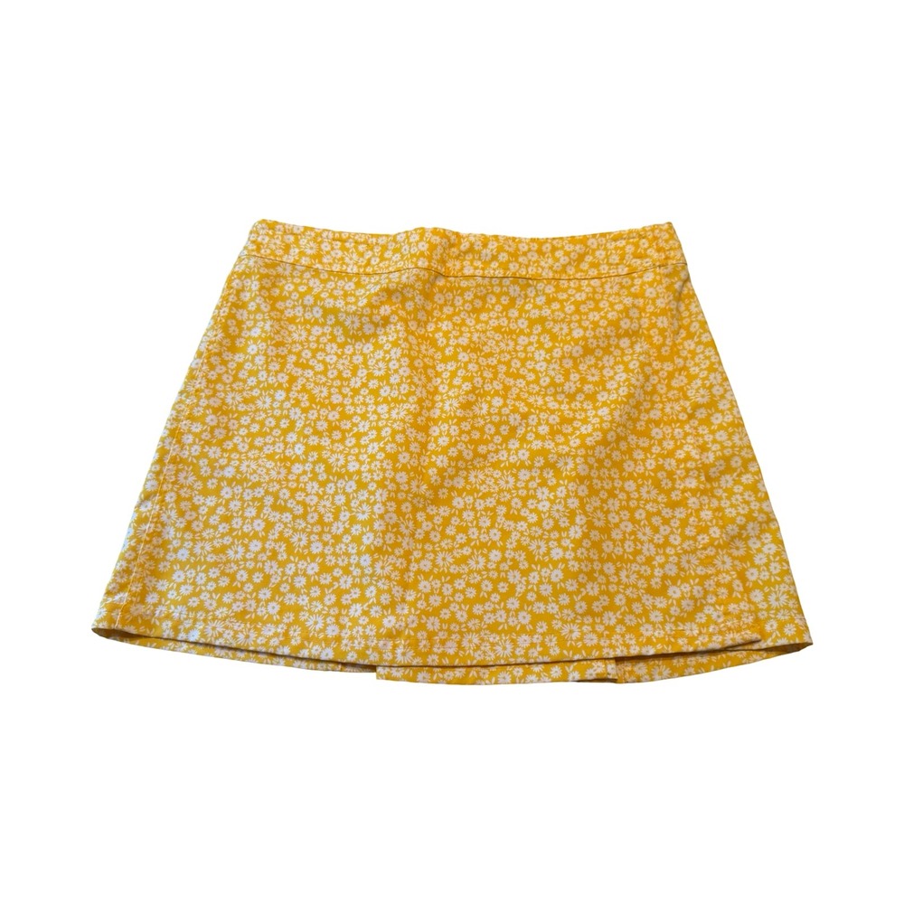 RipSkirt Hawaii Yellow Daisy Floral Wrap Skirt Adjustable Mini Beach Coverup